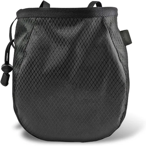 Vista 9 de Bolsa de tiza de escalada - Bolsa de tiza negra ajustable para equipos de escalada en roca