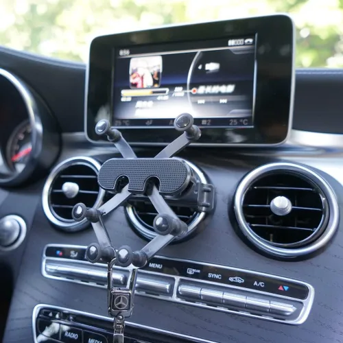 Vista 7 de X-Rnio Soporte de Montaje de Teléfono para Automóvil para Ventilación Circular Compatible con Mercedes Benz GLC, Clase C, Clase E, Clase B, Clase A