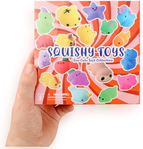 Vista 5 de nobasco Squishies, paquete de 26 juguetes esponjosos Mochi – Kawaii Cat Squishys Slow Rising Animals – Recuerdos de fiesta, bolsa de golosinas