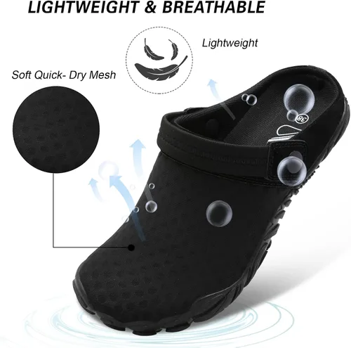 Vista 4 de shopUAL Zapatos de agua para mujer sandalias de meter para mujer sandalias casuales para exteriores zapatos de agua para playa natación piscina