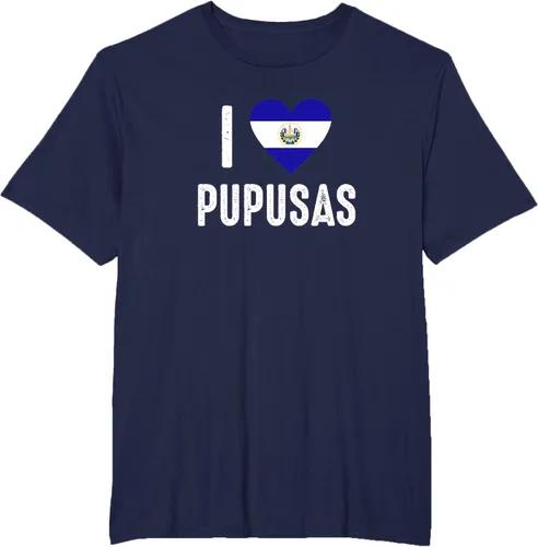 Vista 43 de Camiseta I Love Pupusa from El Salvador
