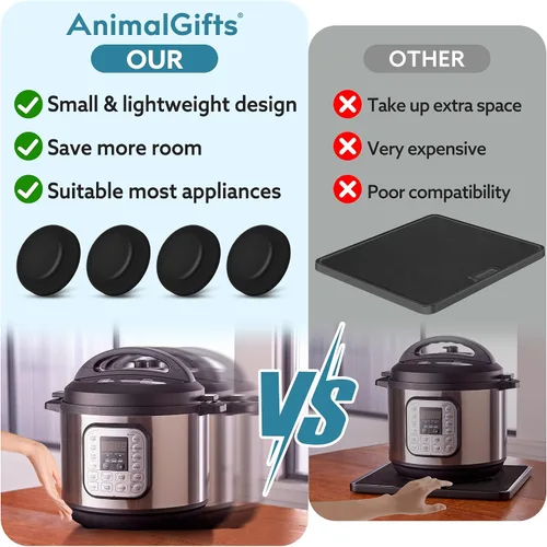 Vista 5 de 8 piezas deslizantes de electrodomésticos para cocina, color negro, autoadhesivos, pequeños electrodomésticos de cocina, fáciles de mover y ahorrar