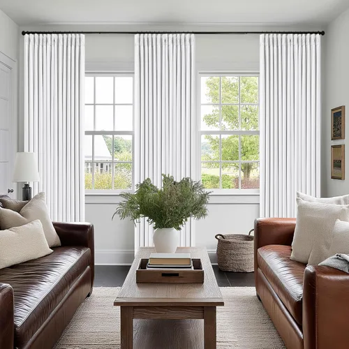 Vista 180 de Juego de 2 paneles de cortinas plisadas negras de 80 pulgadas para sala de estar, cortinas plisadas de lino con forro de 80 pulgadas de largo, 100%