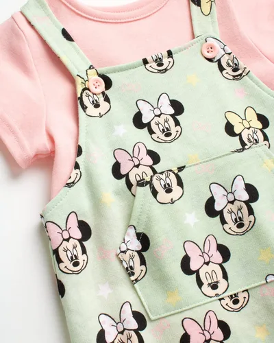 Vista 2 de Disney Mameluco para niñas - Conjunto de camiseta de 2 piezas Minnie Mouse, Winnie The Pooh