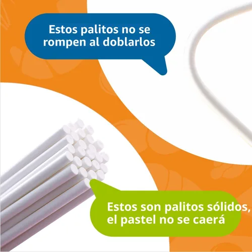 Vista 3 de 150 unidades de palos de piruleta de papel blanco de 4 pulgadas, palos para pastel pop, palos de chupete para galletas, caramelo arcoíris