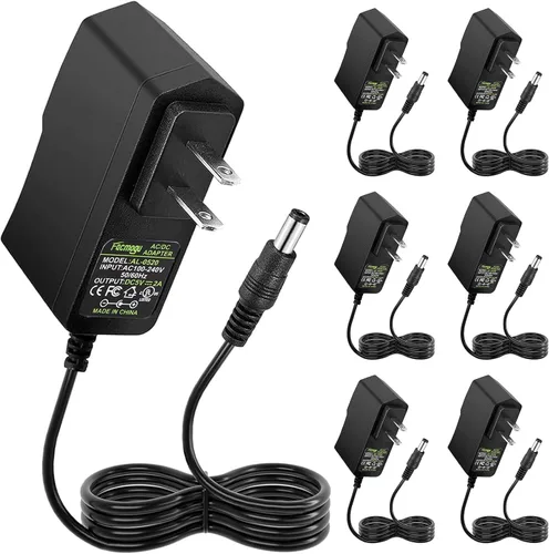 Vista 8 de Facmogu Pack de 2 adaptadores de corriente DC 5V 2A, transformadores de alimentación de CA 100-240V a CC 5V 2A 10W, conector de 5.5 x 2.5mm También