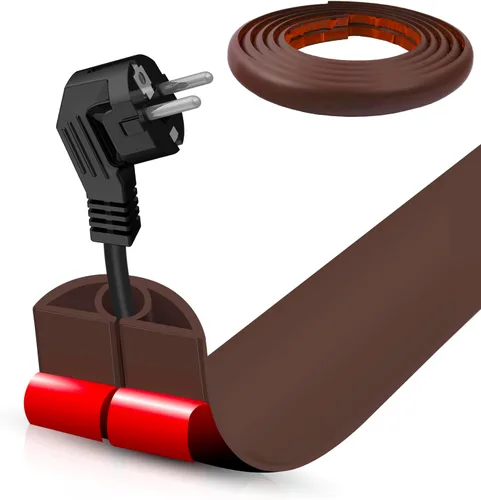 Vista 78 de Cubierta autoadhesiva para cables de suelo, gestión de cables de 3.3 pies, protector de tira de extensión para cables, evita tropiezos de cables