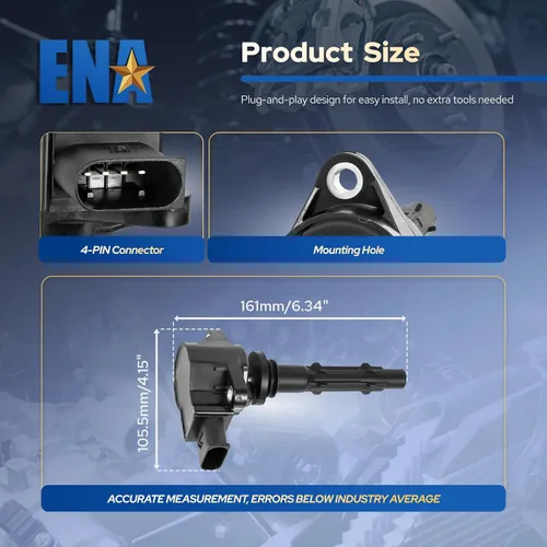 Vista 8 de ENA 1 paquete de bobinas de encendido compatible con Mercedes-Benz 3.0L 3.5L 4.6L 5.5L C230 C280 C300 C350 CLK350 E350 GLK350 ML350 R350 S400 SLK280