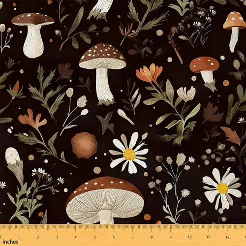 Vista 9 de Tela decorativa de setas lindas de Feelyou por el patio, tela de tapicería de setas de dibujos animados para sillas, tela decorativa impermeable al