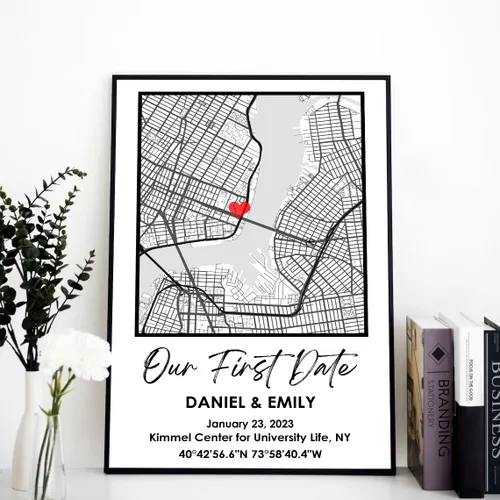 Vista 11 de VIRAGIL Mapa personalizado de dónde nos encontramos, Donde comenzó todo, Regalos de impresión de mapa de compromiso, Mapa de ciudad personalizado