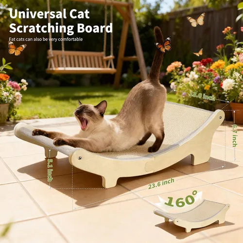 Vista 5 de HOTEAGLE Cama rascador para gatos de interior, varillas de apoyo gruesas