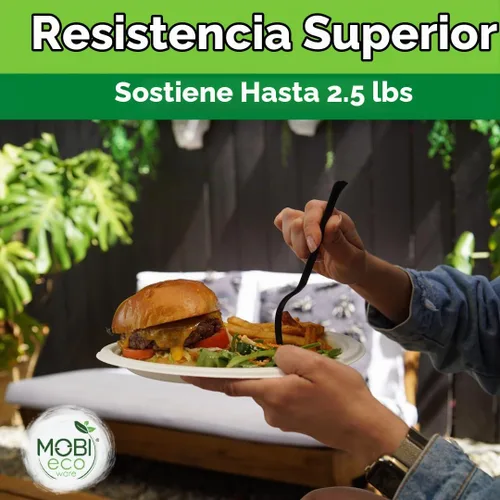 Vista 2 de Platos de papel, 100 % compostables, 10 pulgadas por 0.5 pulgadas de profundidad, plato desechable resistente, certificado (BPI), sin (PFAS)