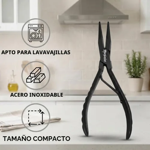 Vista 3 de Manjushri Precision - Alicates de hueso de pescado de 6 pulgadas, pinzas para quitar, desplumar y tirar de los huesos del alfiler de cocina, Pleirs