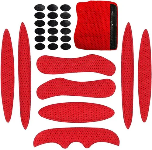 Vista 11 de Kit de acolchado para casco, almohadillas universales de espuma de repuesto para bicicleta, motocicleta, accesorios para casco (negro, juego de 1)