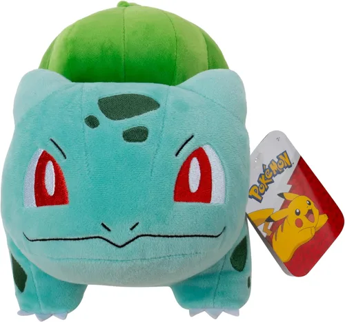 Vista 5 de Peluche de Pokemon Bulbasaur de 8 pulgadas, detalles auténticos, juguetes para niños