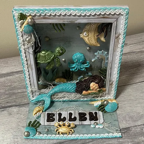 Vista 4 de Moldes del chocolate del pescado, moldes del caramelo del silicón del coral del pez del tiburón marino Fondant con temática de mar, decoración