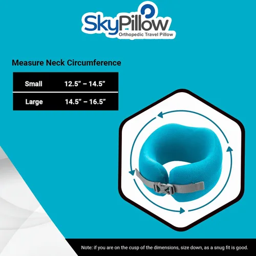 Vista 7 de Skypillow - Almohada ortopédica de viaje para el cuello, soporta de forma segura el cuello para evitar calambres y dolor en el cuello. Almohada