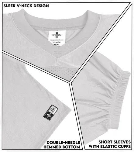 Vista 7 de Exxact Sports Camiseta de práctica de fútbol para hombre, estilo profesional, ligera y transpirable, de malla, para hombre