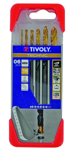 Vista 7 de TIVOLY - Coffret Forets Métaux Haute Performance - Pour Perçage Métaux, Cuivre, Aluminio, Fuente, INOX - 18 Forets HSS Ø1/12.5" à 3/8