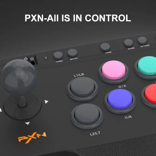 Vista 4 de PXN 0082 Arcade Joystick Game Controller Wired USB Interface for PC PS3 PS4 Xbox oneNintendo Switch