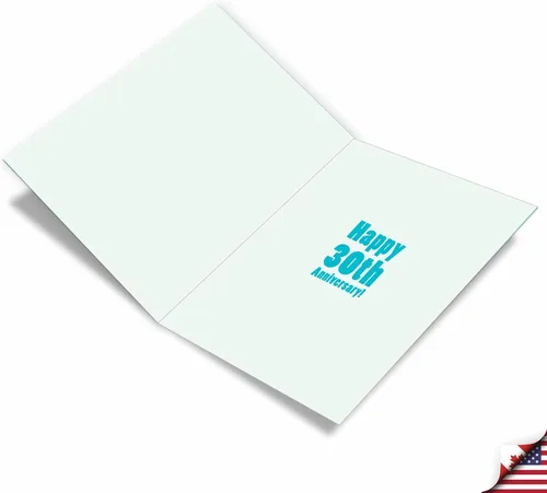 Vista 2 de NobleWorks - Tarjeta de felicitación de 30 aniversario con sobre de 8.5 x 11 pulgadas para hombres, mujeres - Jumbo 30 años de matrimonio - Big 30