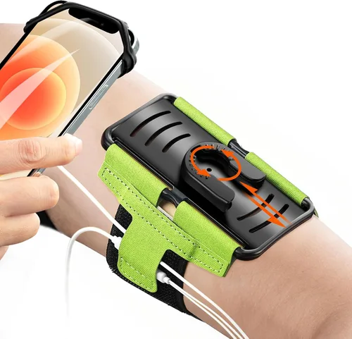 Vista 12 de Paquete de 10 soportes de teléfono celular para brazo - Correa de muñeca reflectante y ajustable, fundas para brazo compatibles con iPhone 16 15 14