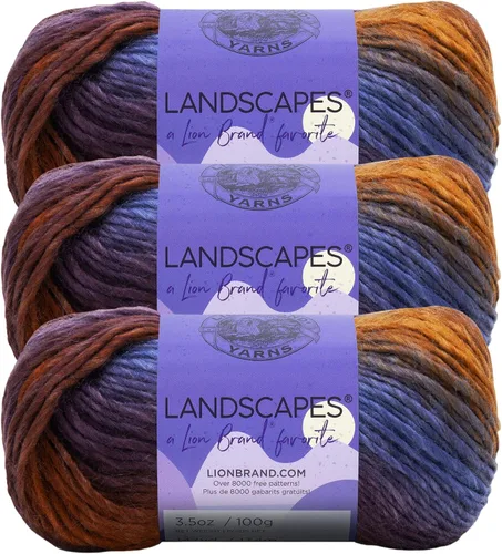 Vista 13 de Lion Brand Yarn - Hilo Landscapes (1 madeja), Desert Spring