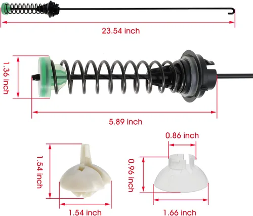 Vista 3 de W11130362 Kit de varilla de suspensión de lavadora para Whirlpool para Kenmore y para lavadoras Amana Reemplazar 11022352510 WTW5000DW2 MVWC565FW0