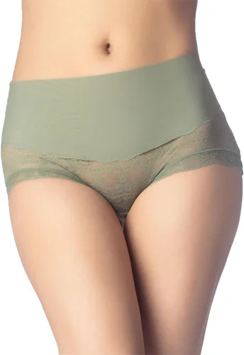 Vista 3 de iB-iP Bragas hipster de encaje transparente con cintura ancha y cintura alta para mujer