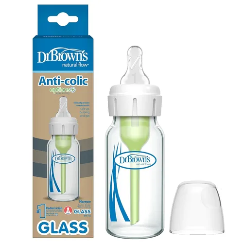 Vista 6 de Dr. Brown's Feeding Comfort Bundle- Almohada de lactancia gris claro + botella de vidrio anticólico de 8 onzas L1-2 piezas
