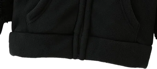 Vista 5 de AMIYAN Sudadera con capucha de forro polar con forma de orejas de oso, sudadera con capucha y cremallera para niños pequeños