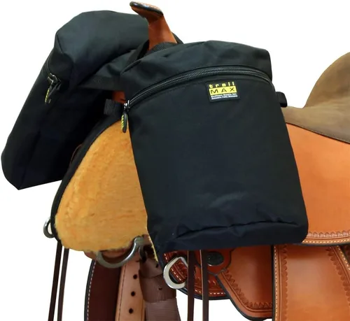 Vista 3 de TrailMax Bolsas de cuerno de caballo para montar en senderos - Bolsas medianas y grandes para caballos y mulas, equipo de sendero aislado con ajuste