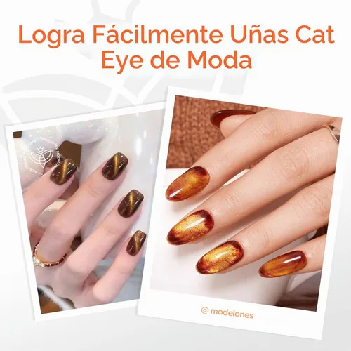Vista 5 de Modelones - Esmalte de uñas de gel de ojo de gato para herramienta de arte de uñas, color rosa