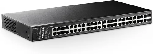 Vista 9 de MokerLink Conmutador PoE de 4 puertos, 1 Gigabit Uplink, 1 SFP, IEEE802.3af/at 75W, detección de IA PoE Watchdog, QoS, interruptor Ethernet Plug &