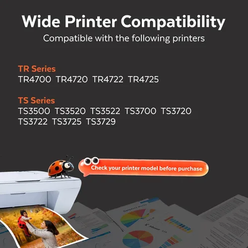 Vista 2 de Cartuchos de tinta COCCINK PG 275 XL 275XL para impresoras Canon remanufacturados Canon Pixma TR4720 TR4722 TR4700 TS3700 TS3720 TS3722 TS3522