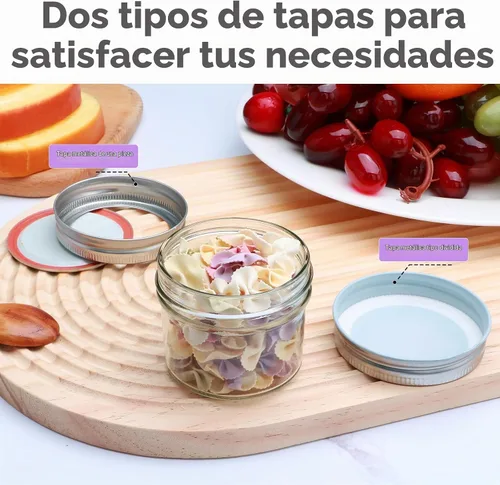 Vista 4 de Tarros pequeños de 4 onzas, paquete de 9 tarros de vidrio pequeños