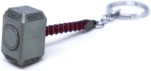 Vista 3 de VNFLY Nidavellir Mjolnir Llavero Vengadores Thor Hammer llavero martillo llavero (plata)