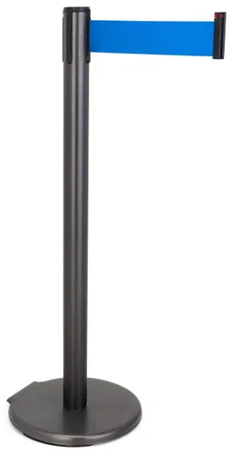 Vista 11 de QueuePole.Deluxe - Puntal de control de multitudes de 41 pulgadas con barrera retráctil de 10 pies, poste dorado, cinturón negro (RCCDXBZBK)
