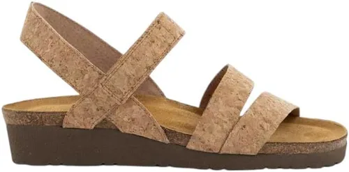 Vista 37 de Naot Kayla sandalia con taco de cuña para mujer Piel de lagarto beige