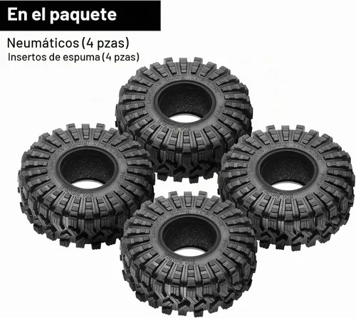 Vista 6 de INJORA King Trekker 1.9" S5 Neumáticos Todo Terreno para 1/10 RC Crawler Mejora (118 * 42mm)