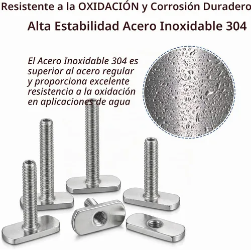 Vista 3 de 9002 Hardware de tuercas de perilla de kayak, tornillos de pista de riel de kayak tuercas de pista, tornillos de kayak de acero inoxidable, piezas