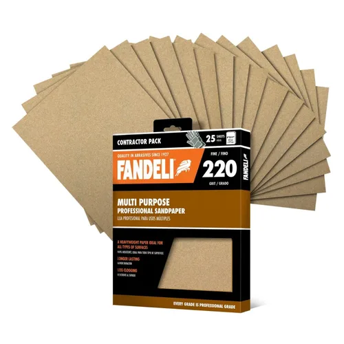 Vista 19 de Fandeli 36021 Hojas de papel de lija multiusos de grano 060, marrón, 9 x 11 pulgadas, 25 hojas
