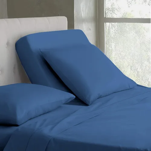 Vista 81 de Juego de sábanas de algodón de 600 hilos tamaño Queen dividido para base de cama ajustable, juego de sábanas de 4 piezas con bolsillo profundo