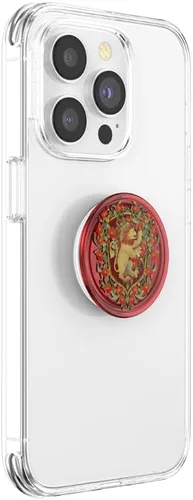 Vista 3 de PopSockets - Agarre para teléfono con soporte expandible, agarre adhesivo, Harry Potter - Cresta floral de Gryffindor