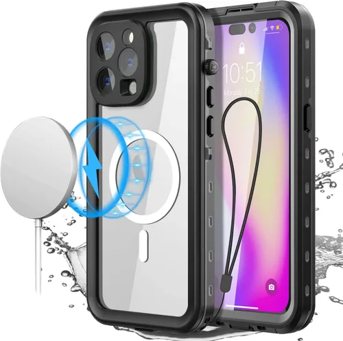 Vista 10 de AICase Funda impermeable para iPhone 17e, transparente, a prueba de agua, a prueba de golpes, a prueba de polvo, a prueba de nieve, cuerpo completo