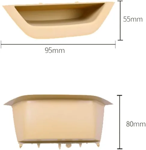 Vista 6 de Cubierta de la manija del apoyabrazos delantero izquierdo beige del panel de la manija de la puerta del conductor del reemplazo para BMW X3 X4 F25