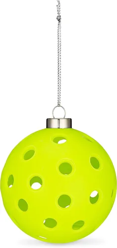Vista 7 de Adorno de pickleball - Adorno navideño de tamaño real para árbol, regalo divertido para amantes del pickleball, decoración navideña deportiva, 1