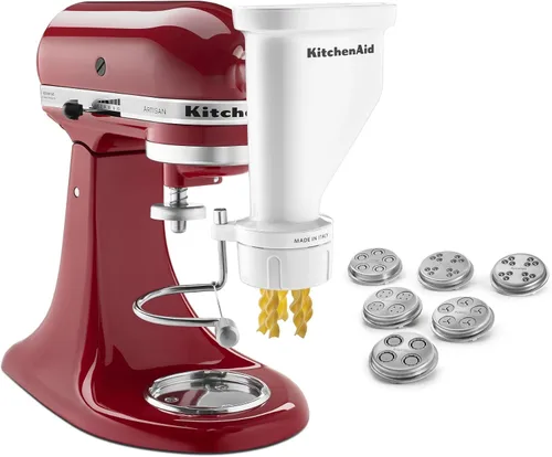 Vista 5 de Accesorio con prensa para pasta gourmet KitchenAid KSMPEXTA con 6 placas de pasta intercambiables