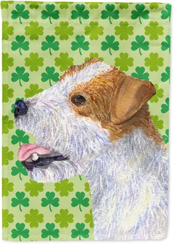 Vista 270 de Caroline's Treasures SS4442GF Affenpinscher Bandera de jardín con retrato de trébol del día de San Patricio para buzón, bandera decorativa