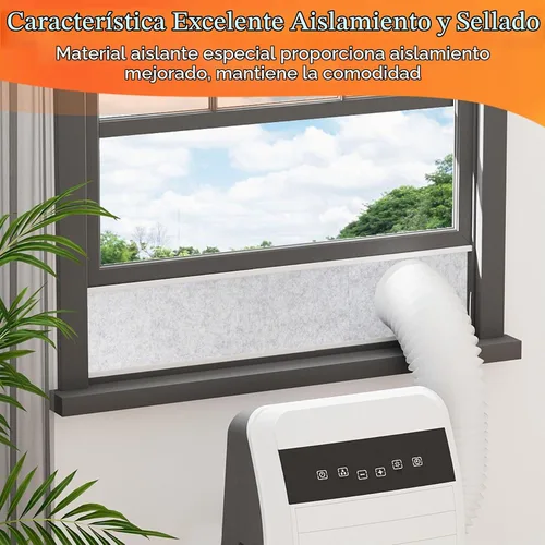 Vista 3 de GCGOODS Paneles de espuma aislados para aire acondicionado portátil, kit de ventilación de ventana, paneles laterales de aislamiento para ventanas